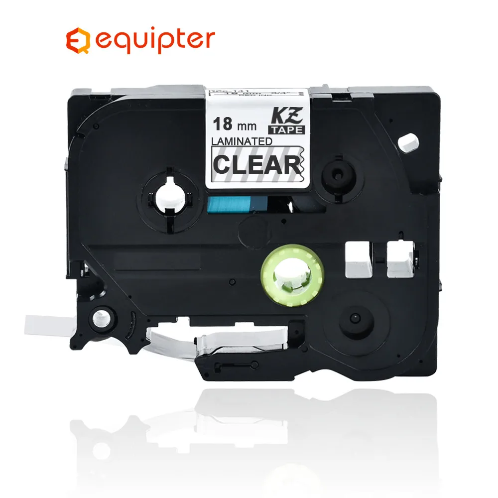 

18mm Tze141 black on clear label tape Compatible Brother p-touch printers tze tape laminated tze-141 tz-141 tz141 tze141 ribbon