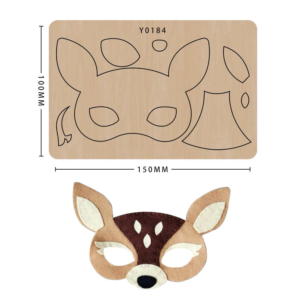 

Fox Mask Die for DIY Crafts, Wooden Cutting Dies, Scrapbooking Dies, Big Shot Machine