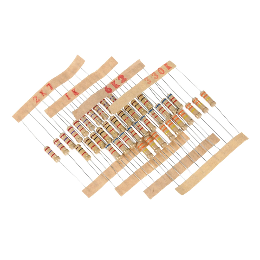 30 Value Carbon film Resistor 1W Resistor Assorted set 300pcs/lot, 0.1R~750R, 1K ~ 820K set of resistors