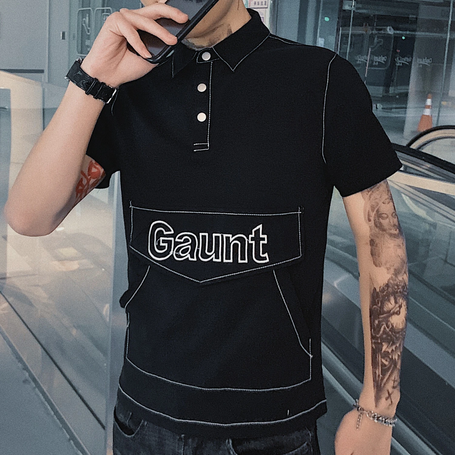 Polo Homme Casual Streetwear 4XL Black Fashion 2020 Summer Men Polo Shirt High Quality Slim Fit Polo Shirt Men Short Sleeve