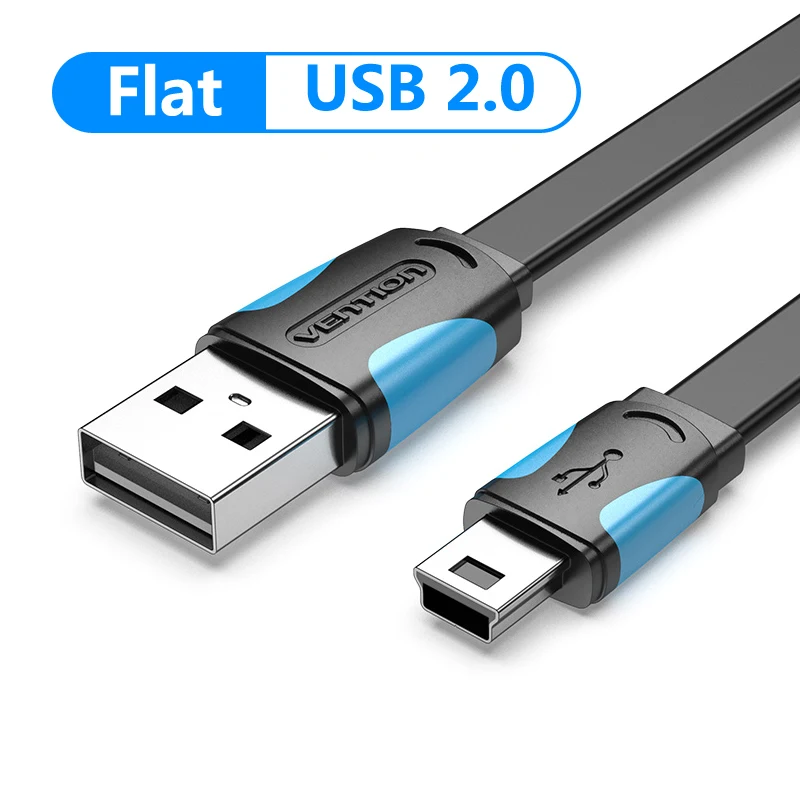 Vention Mini-USB-Kabel, schnelles Aufladen, USB auf Mini-USB-Datenkabel für Digitalkamera, HDD, MP3, MP4-Player, DVR, GPS, Mini-USB 2.0-Kabel