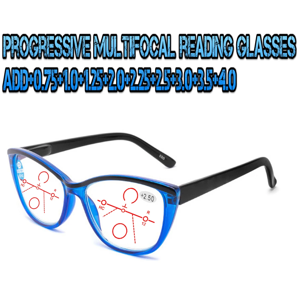 

Progressive Multifocal Anti Blu Light Reading Glasses for Ladies Women High Quality +1.0 +1.5 +1.75 +2.0 +2.5 +3 +3.5 +4