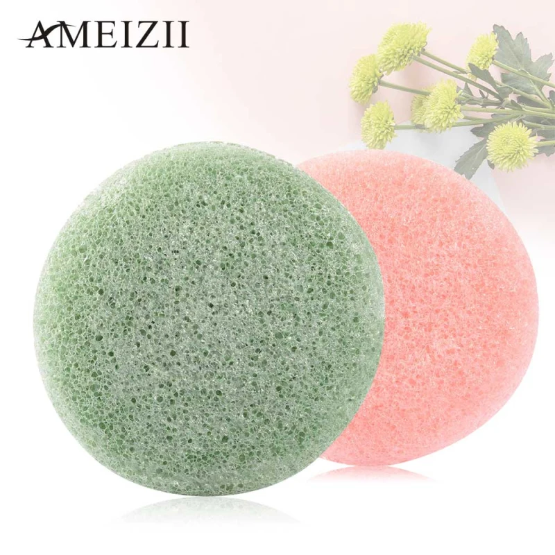 1PCS Reusable Natural Konjac Cosmetic Puff Bamboo Charcoal Cleanser Sponge Makeup Facial Cleaning Tool Smooth Beauty Essential