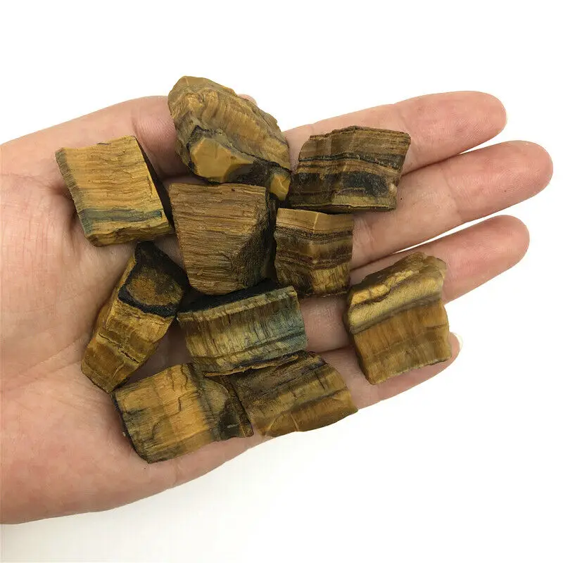 Wholesale 1pc Natural Tiger's Eye Stone Rough Crystal Mineral Stone Specimen Healing Decor Natural Quartz Crystals