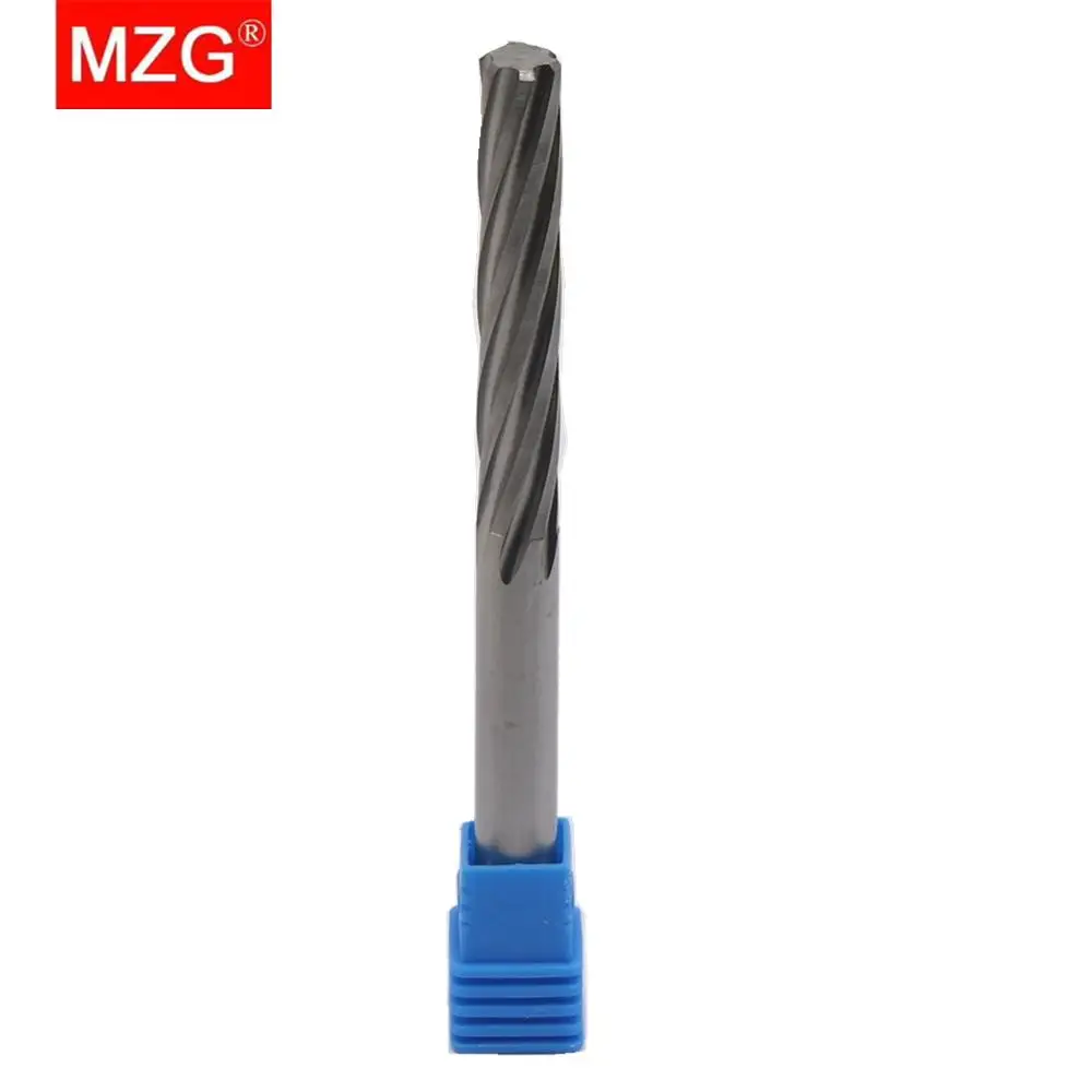 MZG  1PCS HRC55 6 Flute Spiral Flute CNC  4 5  6 8 12 mm Lathe Machining Carbide Milling Tungsten Steel Milling Cutter Reamer