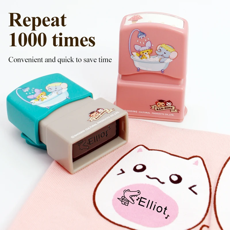 Baby DIY Custom name stamp children cartoon kindergarten name student clothes non-fading seal