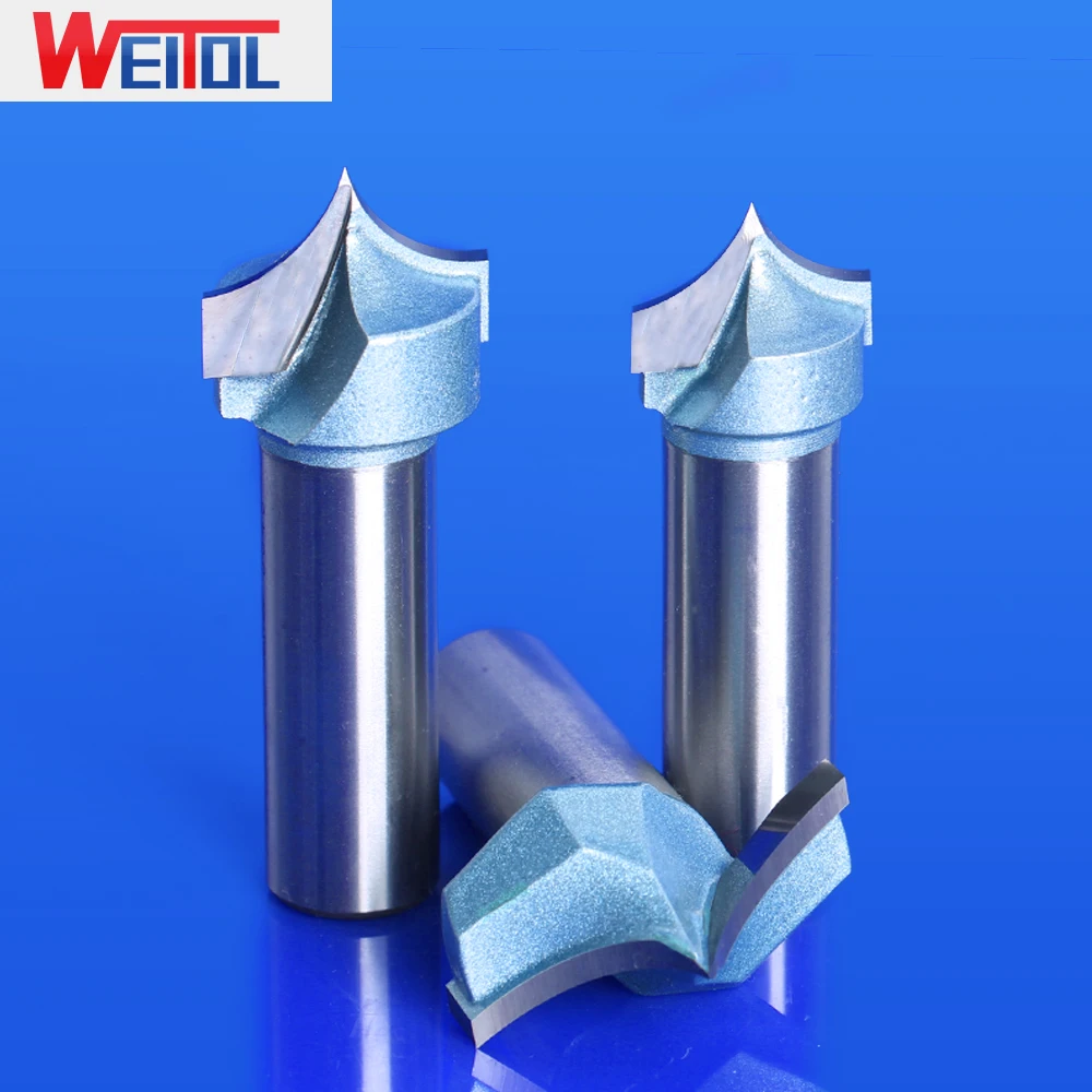 WeiTol 1 шт. 1/2 дюйма формирователь инструменты для резьбы по дереву V-образный резак инструменты для резьбы по дереву фреза станок с ЧПУ