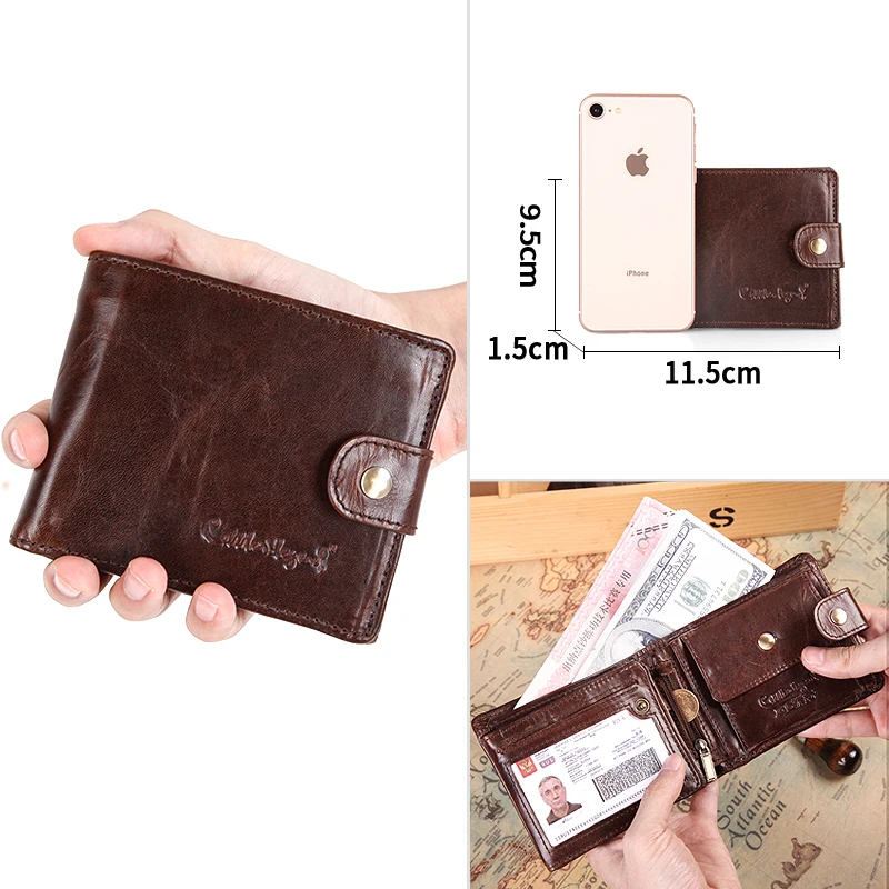 Cobbler Legend Kulit Asli Dompet Pria Bifold Bisnis Vintage 2020 Baru Koin Saku Desain Merek Kualitas Tinggi Pendek Dompet