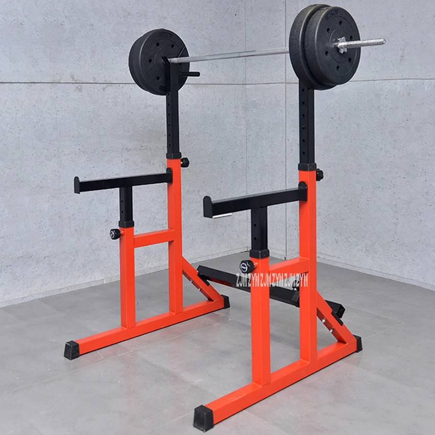 KX11 Adjustable Integrated Barbell Squat Rack Commercial Weight Lifting Barbell Rack Indoor Push Bench Barbell Semi-Frame Stand