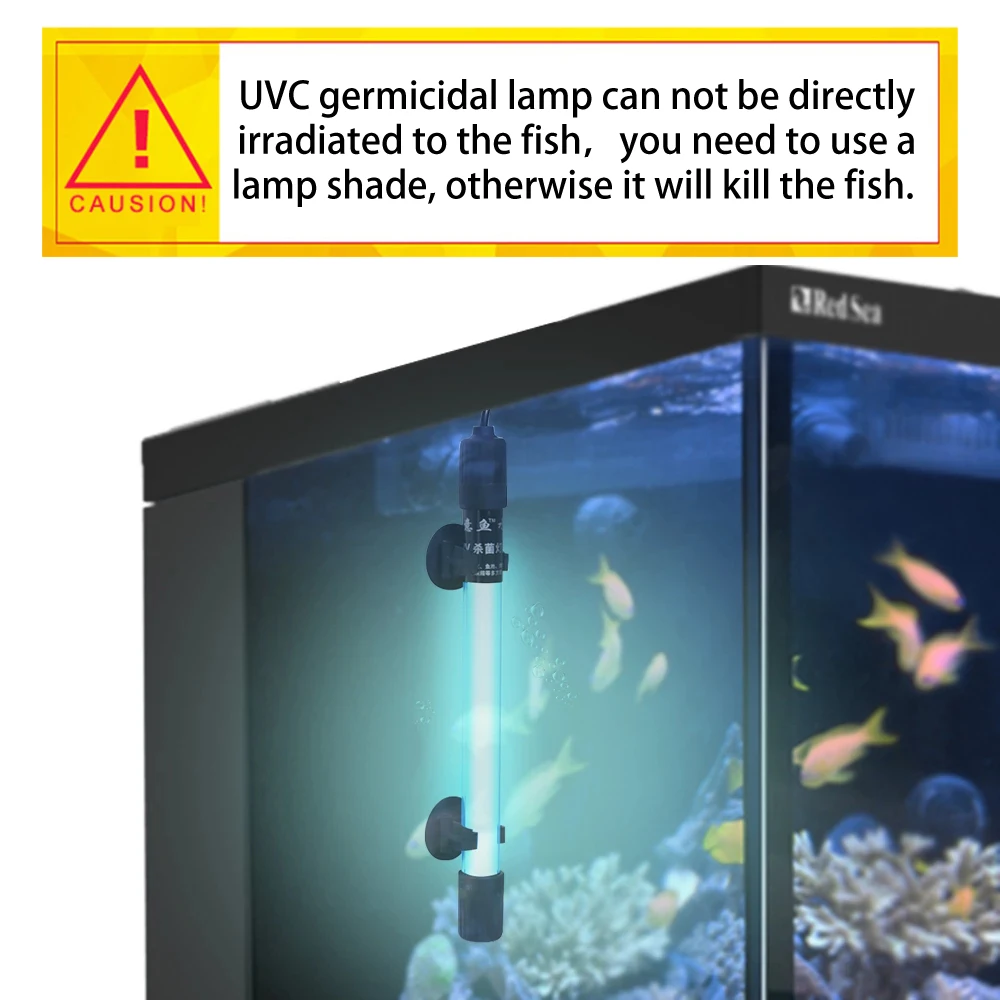 220V Aquarium Ulraviolet Lights UVC Sterilizer Ish Reservoir Disinfection For Fish Tank Sterilizing 3W 5W 7W 9W 11W 13W