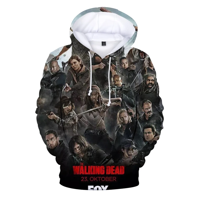 

2021Hoodies The Walking Dead Printed 3d Casual Hoodies Sweatshirts for Women Men Men's Clothing Autumn Winter Hooded Oversized