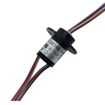 12.5mm 외부 직경 슬립 링 12 채널 2A 전도성 낮은 전류 MSM-12-12A 슬립 링 센터 홀 360 도 회전 모터 