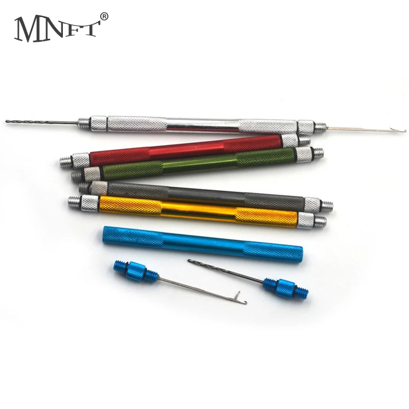 

MNFT 12PCS Wholesale Multiple Color Carp Fishing Baiting Tool Aluminum Boilie Needle With Drill Hair Rig Fishing Tackle