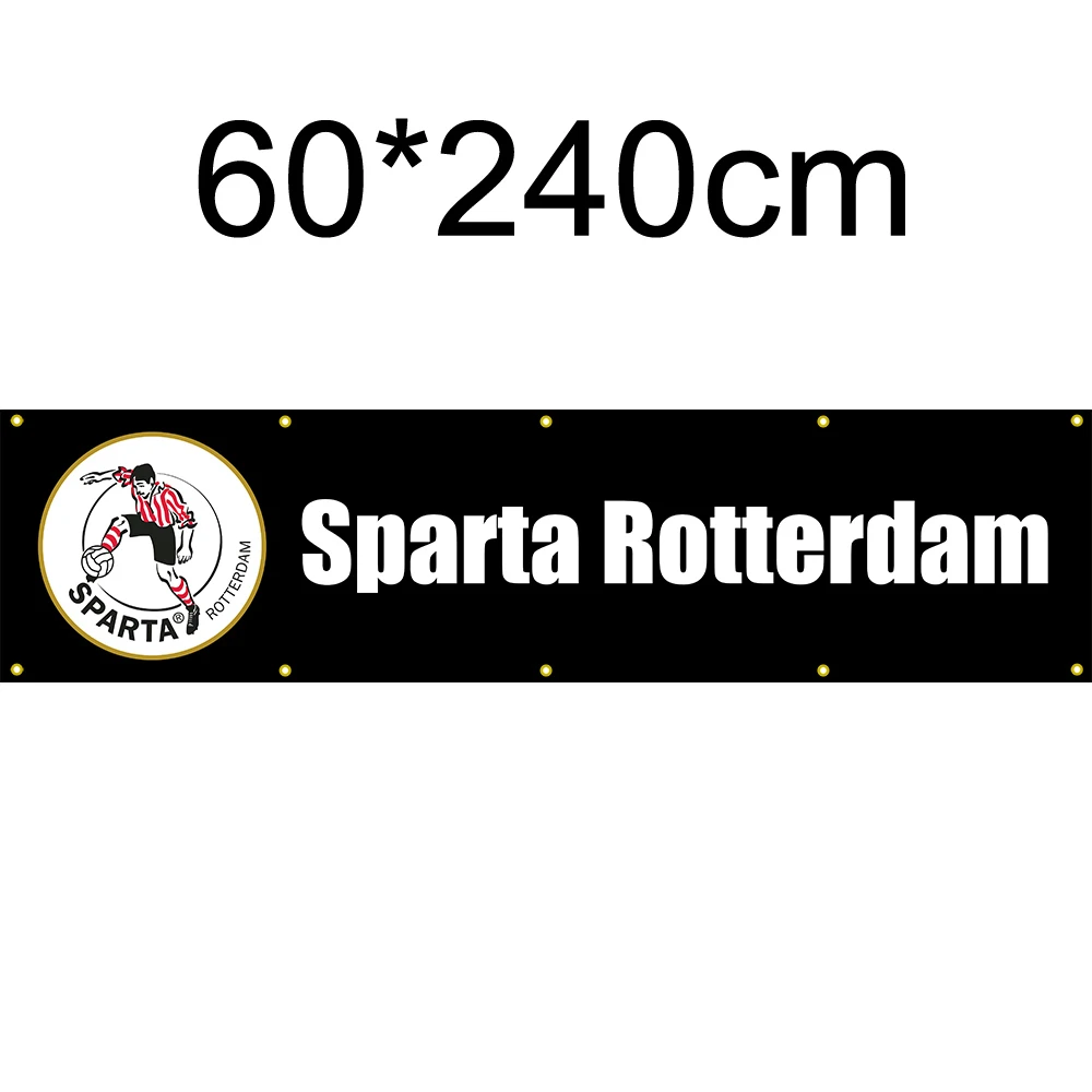 Holland Sparta Rotterdam Flag  Black 60x240cm Decoration Banner for Home and Garden