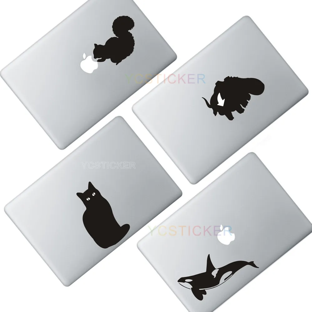 YCSTICKER Black Partial Skin Stickers for MacbookPro 16 Wild-curl up Laptop Sticker for Macbookpro air retina11 13 15 16 Vinyl