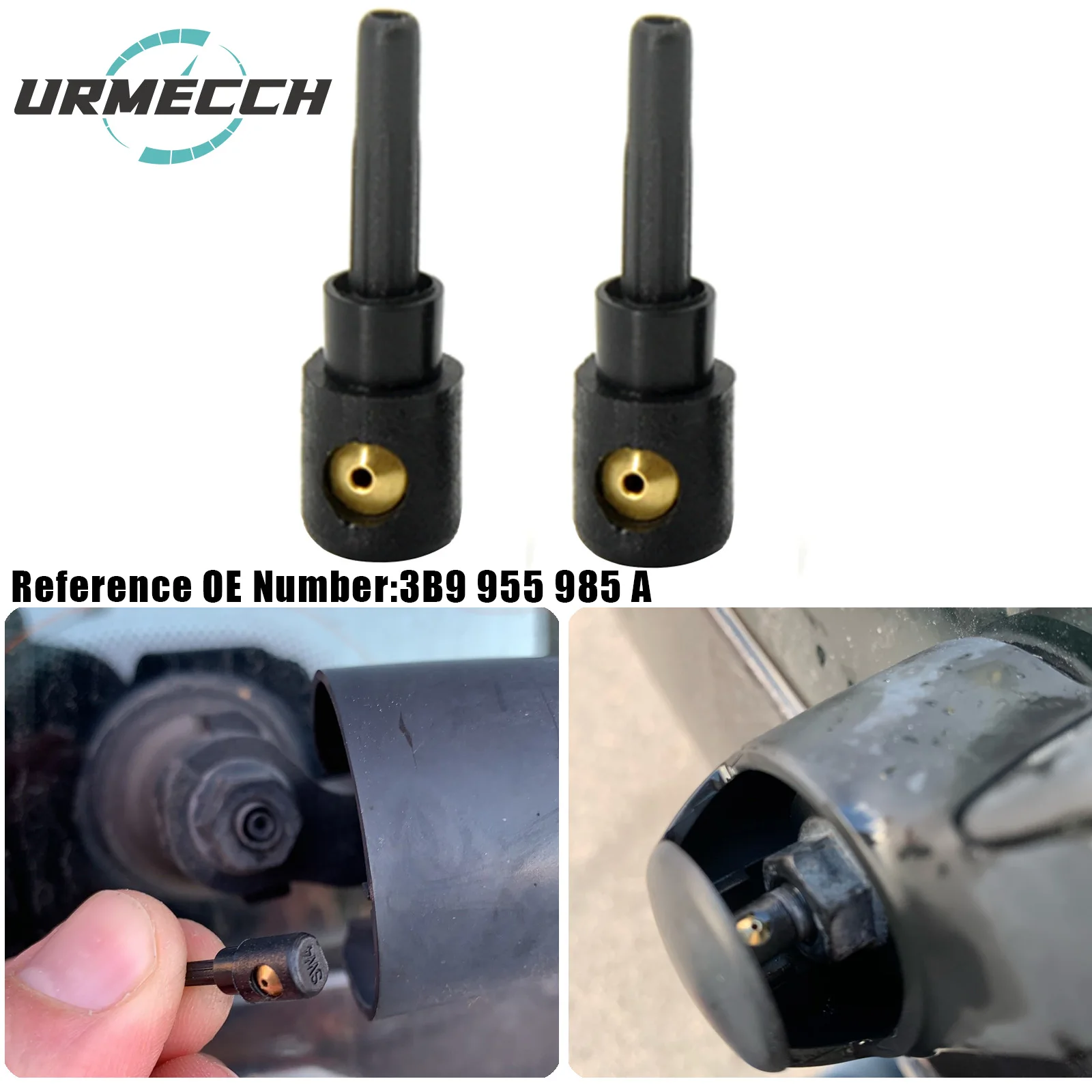 URMECCH 2Pcs Rear Wiper Washer Jet Nozzle For Honda Civic 3-Door / 5-Door 2001 2002 2003 2004 2005 2006 MK7