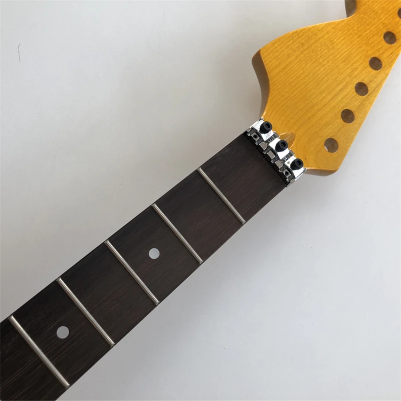 

Reverse headstock Guitar Neck 22 frets Maple Rosewood Fingerboard Locking Nut Gloss