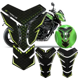 Protector de almohadilla para tanque de motocicleta, 3D pegatina con logotipo, calcomanías, Tankpad de carreras para Kawasaki Z750 R Versys 650 1000 ER6N, Z750R Z900 Z1000