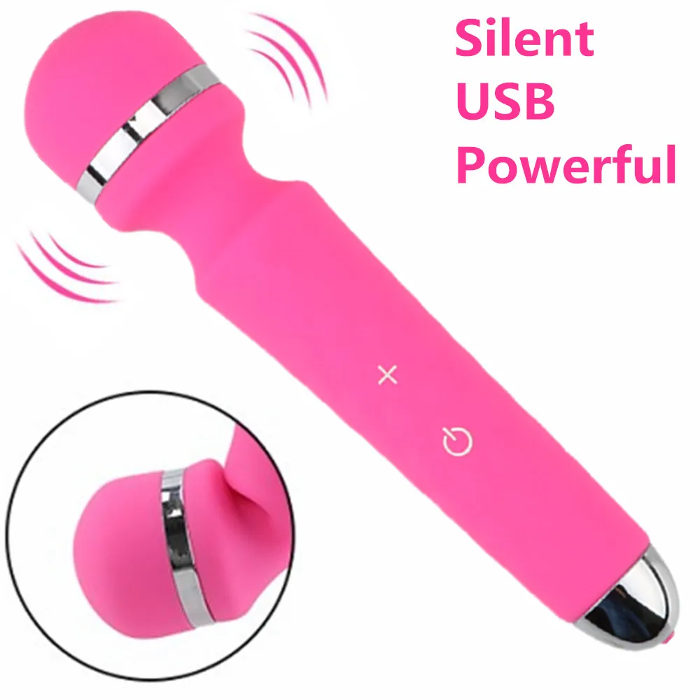 

AV Wand Magic Massager Vibrators USB Charge Stick Female Body G-Spot Clitoris Stimulator Adult Products Sex Toys For Women Flirt