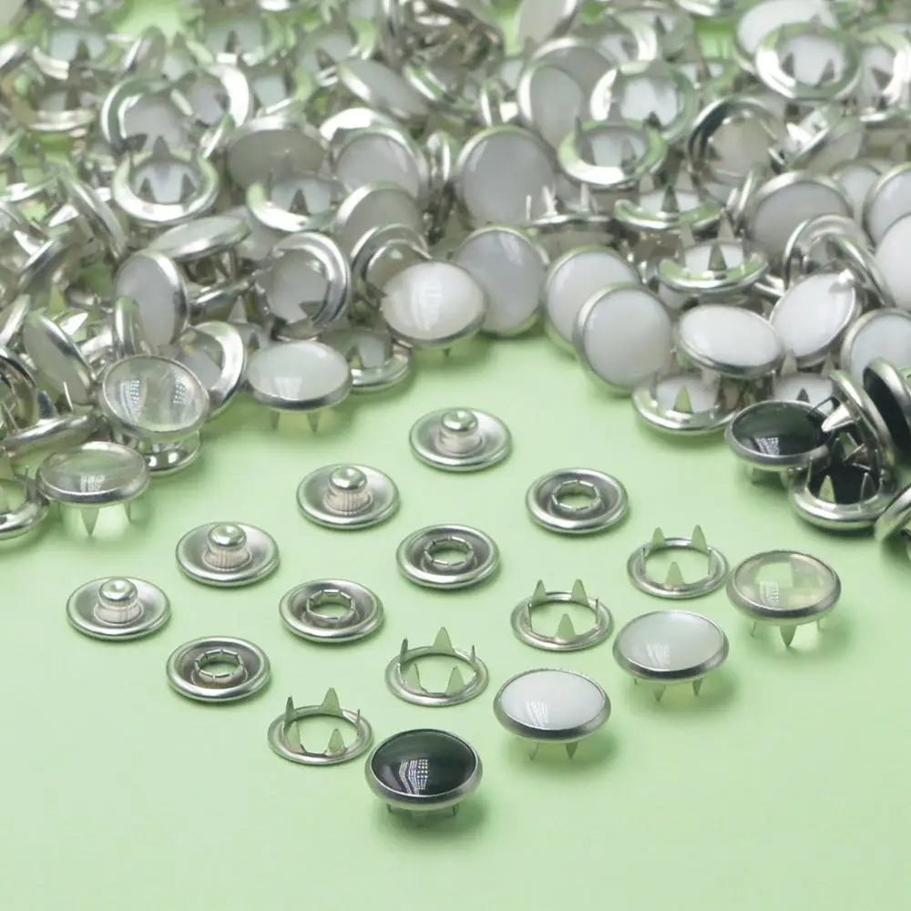 KALASO 20 Sets Perlenbefestigungen Ring Druckknöpfe Druckknöpfe Poppers 10 mm 12 mm für DIY-Bastelbedarf