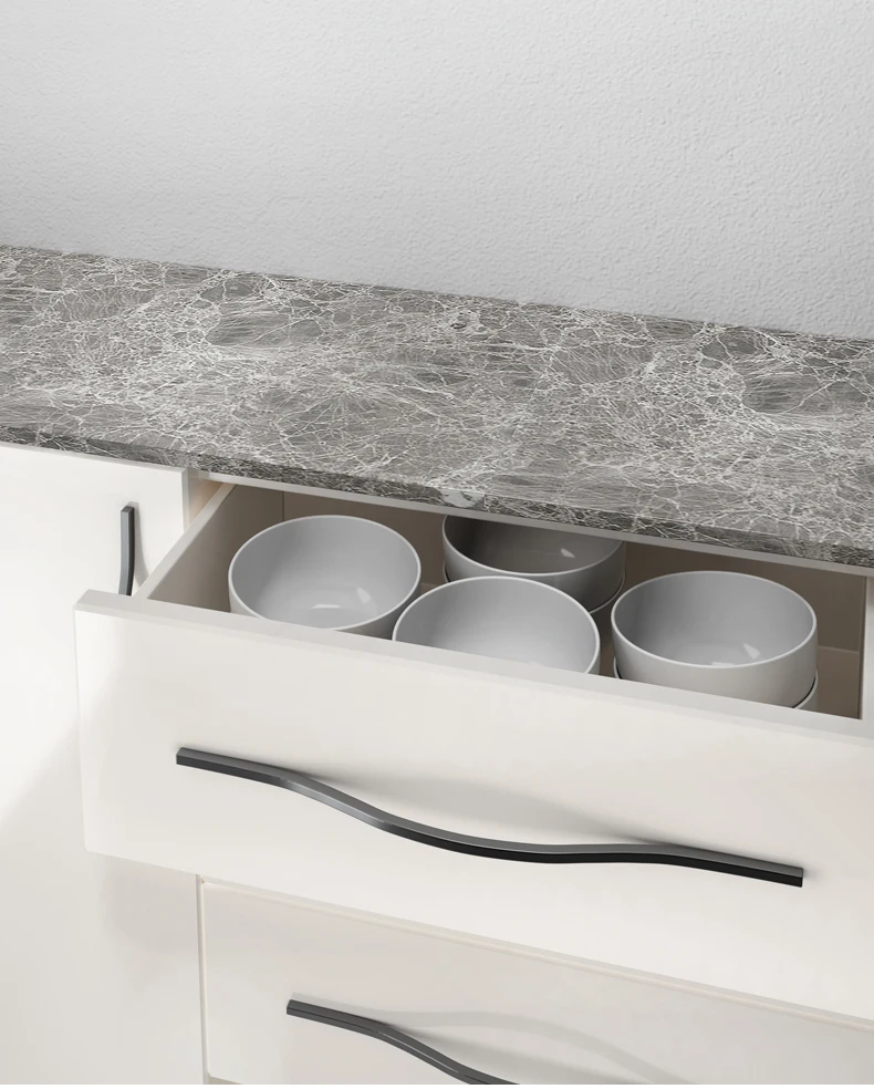 TONA Black Cabinet Handle Cabinet Pulls Drawer Handle Knobs Cupboard Handles Furniture Hardware Dresser Knobs Bathroom