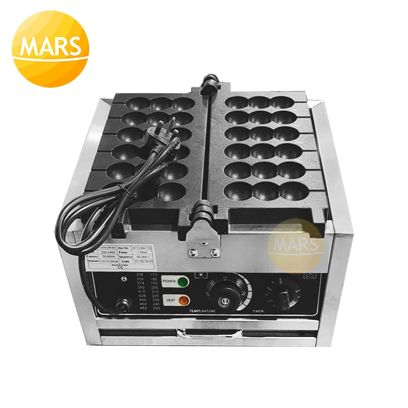 Snacks Equipment Skewer Waffle Maker Non-Stick Tokoyaki Ball Shaped Waffle Baker Quail Egg Skewer Grill Oven