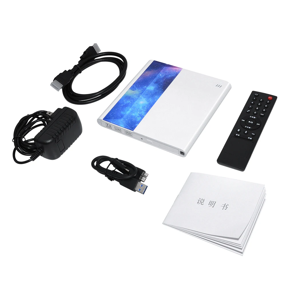 Deepfox-unidad de DVD externa, compatible con conexión de TV con USB 3,0 y Control remoto de interfaz tipo C