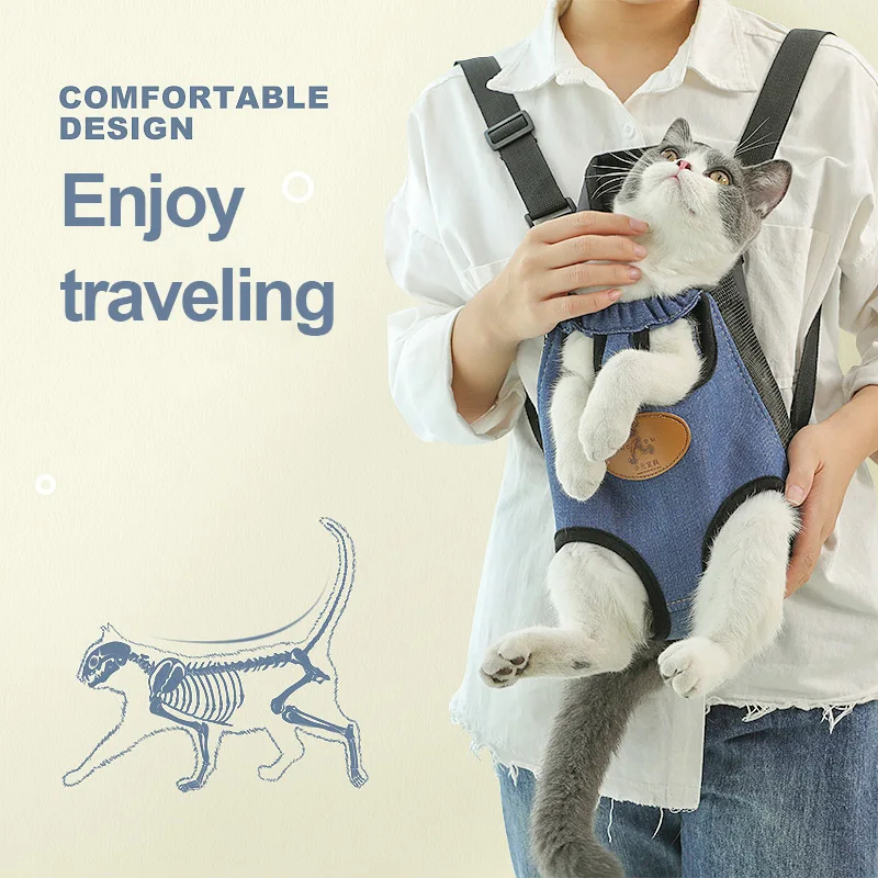 Hoopet-Mala de Viagem Respirável para Animais, Mochila para Cães e Gatos, Sacos de Ombro, Moda