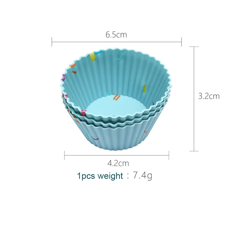 Reusable Silicone Cupcake Mold Muffin Cake Baking Molds Candy DIY Bakeware Cups for Maker Baking Pan DIY Mould Dessert Tools