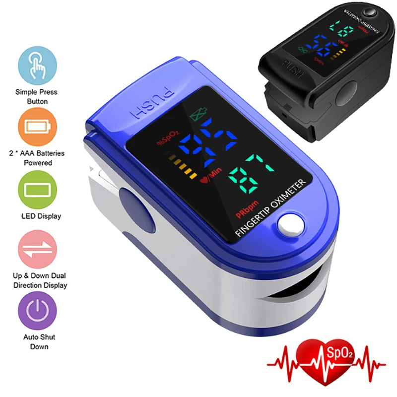 Fingertip Oximeter Portable Blood Oxygen Pulse Sensor Heart Rate Monitor OLED Spo2 Health Care Tool For Adults Children