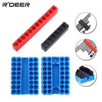 6/12/32 Holes Screwdriver Bit Holder 1/4 inch Hex Shank Screw Driver Bits Portable Organizers Plastic Storage Tray Tool