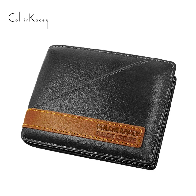 New Style Amazon Vintage Men's Wallet Zhen Pi Bao Fashion Short Purse Multi-Card Wallet Factory Wholesale