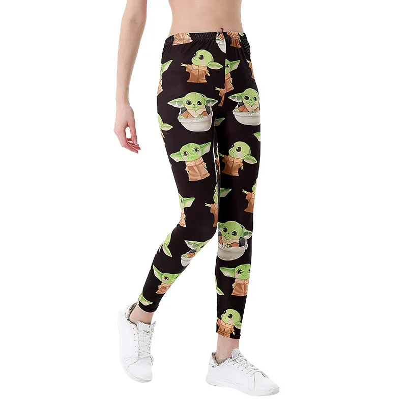 Fashionable 3D Digital Printed Colorful Cartoon Pattern Women's Leggings High Waist Stretch Street Style Hip Lift Sweatpants