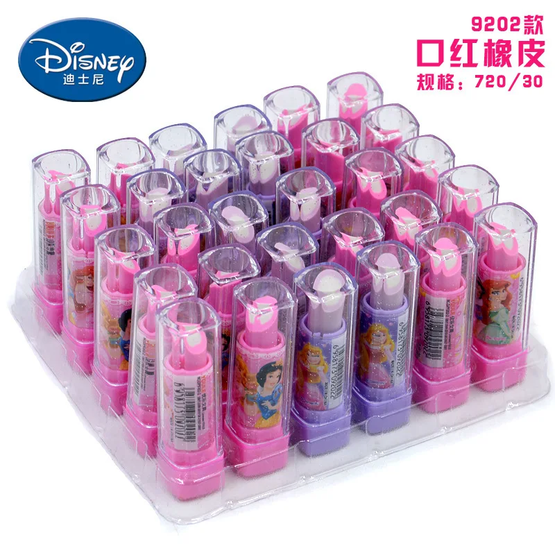 Disney Frozen Lipstick Eraser Princess Series Cartoon Lipstick Eraser Cute Stationery Kawaii Creative School Supplies Gift