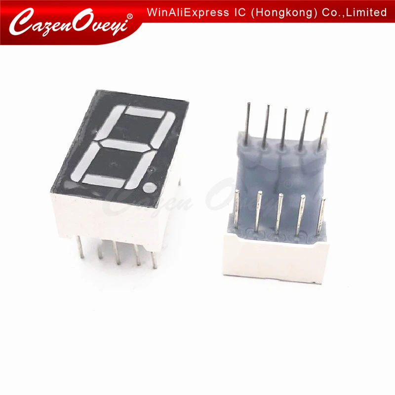 

5pcs/lot 7 segment 0.56 in common Cathode 1 Bit digital Tube 0.56" inch 0.56in. Red LED Display LED Digital tube In Stock