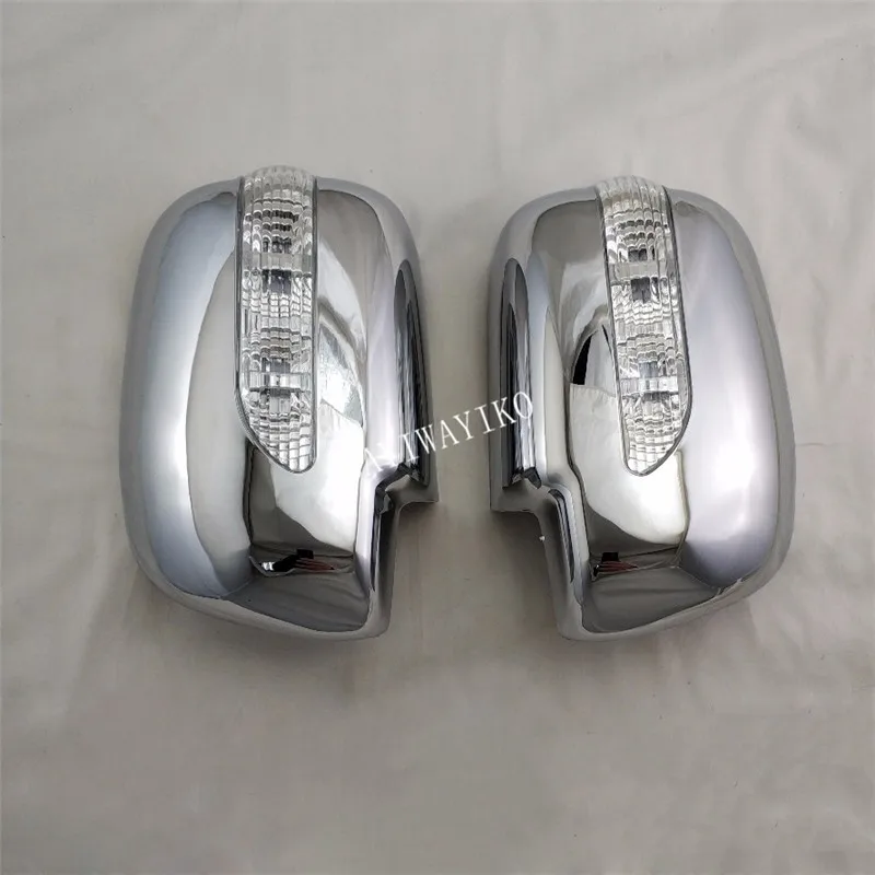 Auto Novel style Chrome plated door mirror covers with LED FOR TOYOTA HILIUX VIGO 2007-2014 Car modification