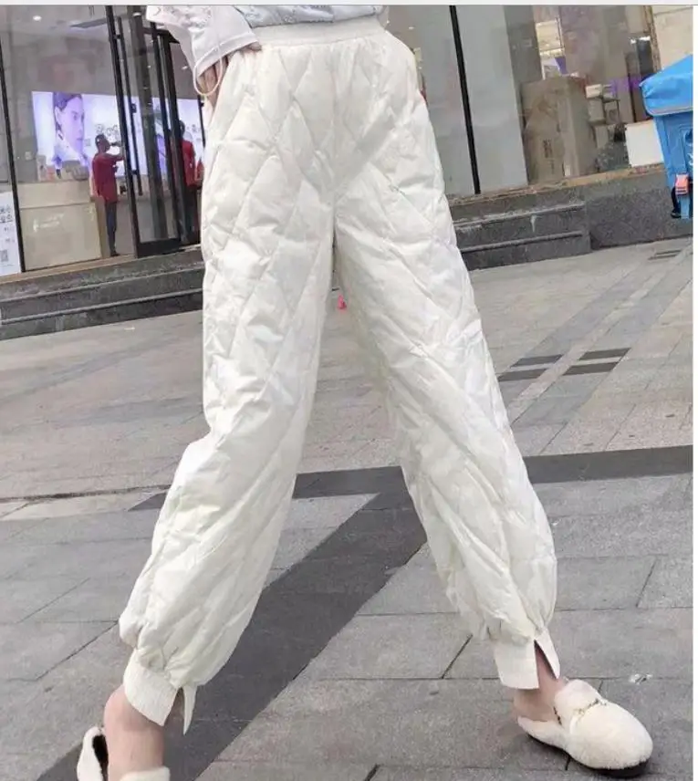 Cotton Down Pants Winter Pants Women Down Thick Warm Pants Trousers Women