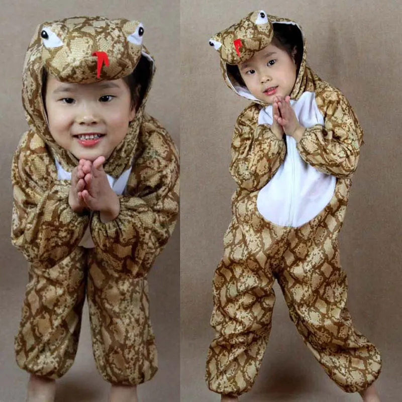 Kids Toddler Girl Boy Cartoon Animals Snake Python Costume Clothes Jumpsuit Childres Day Halloween Cosplay Costumes