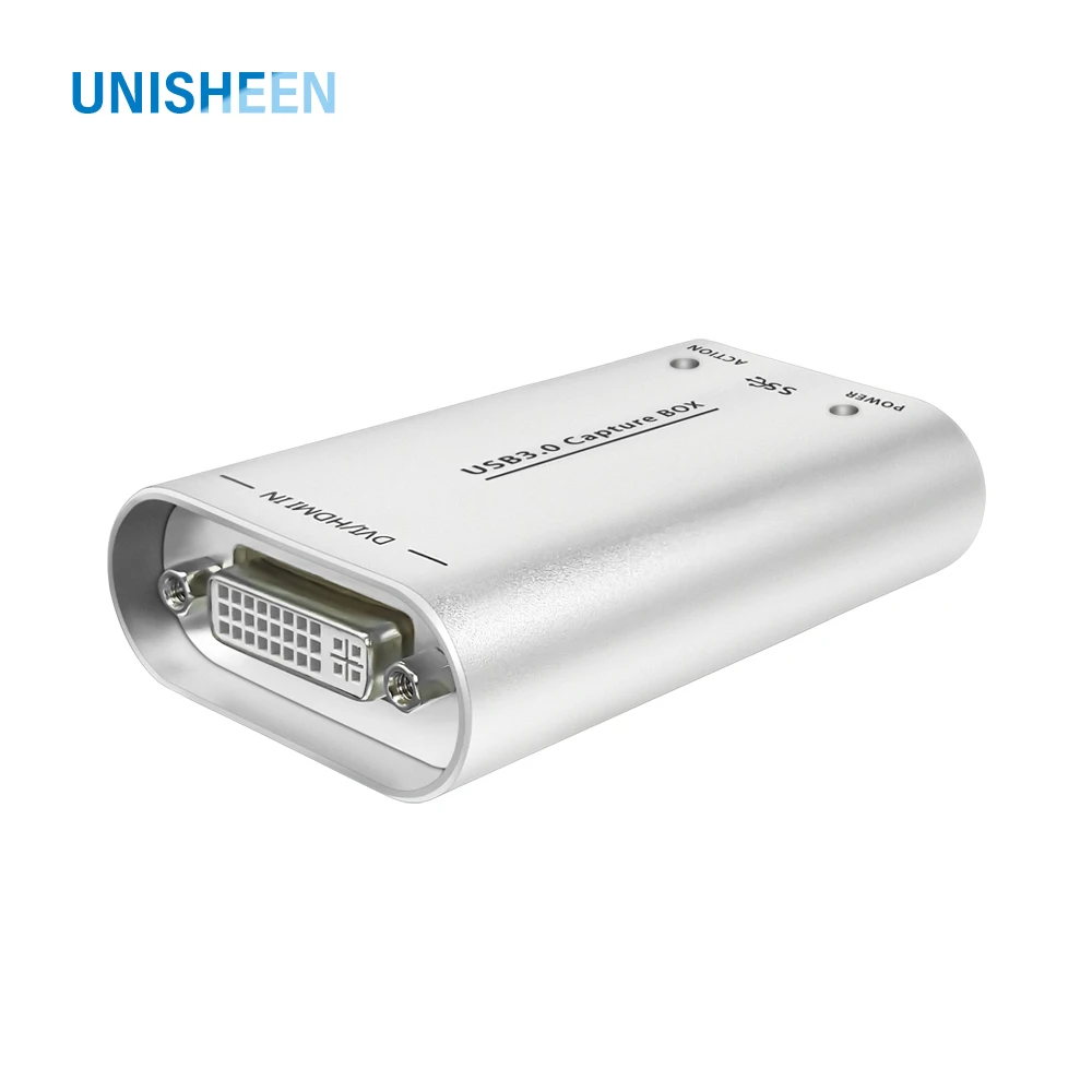 

UNISHEEN Endoscope Live Streaming 1080P OBS Vmix DVI HDMI USB3.0 VIDEO CAPTURE Recorder Grabber Card Box Adapter Dongle