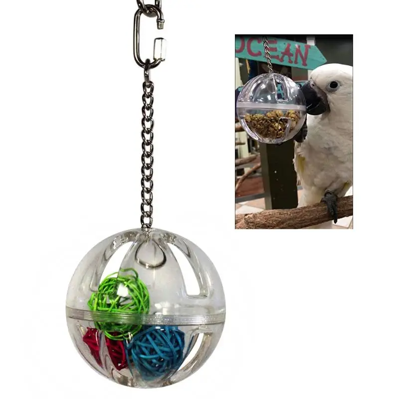 Parrot Chew Toy Balls Hanging Clear Acrylic Bird Parrot Nest House Accessory for Small Animal for Dove House Nest Access