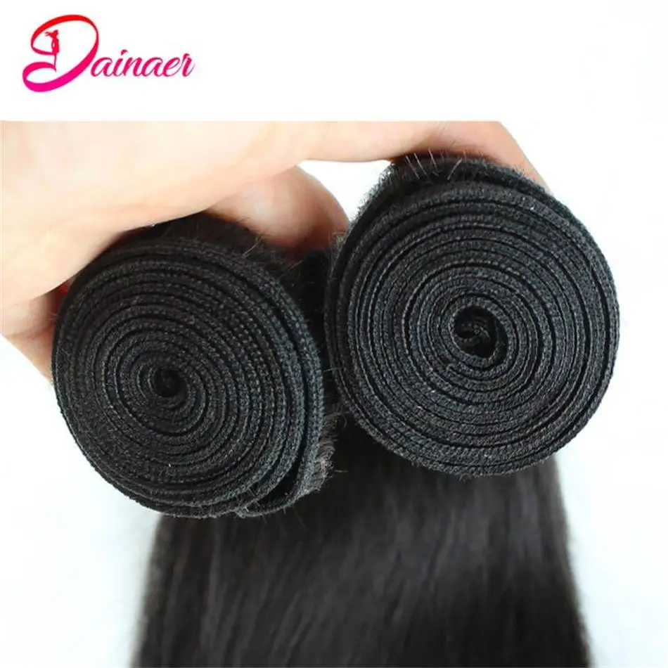 Brazilian Hair Weave Bundels Rechte Menselijk Haar Bundels 1Pc Natuurlijke Kleur Maagdelijke Hair Extensions Steil Haar Bundels