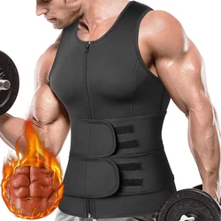 Men Sweat Vest Sauna Suit Waist Trainer Vest for Weight Loss Slimming Body Shaper Workout Tank Tops Shapewear Compression Shirts