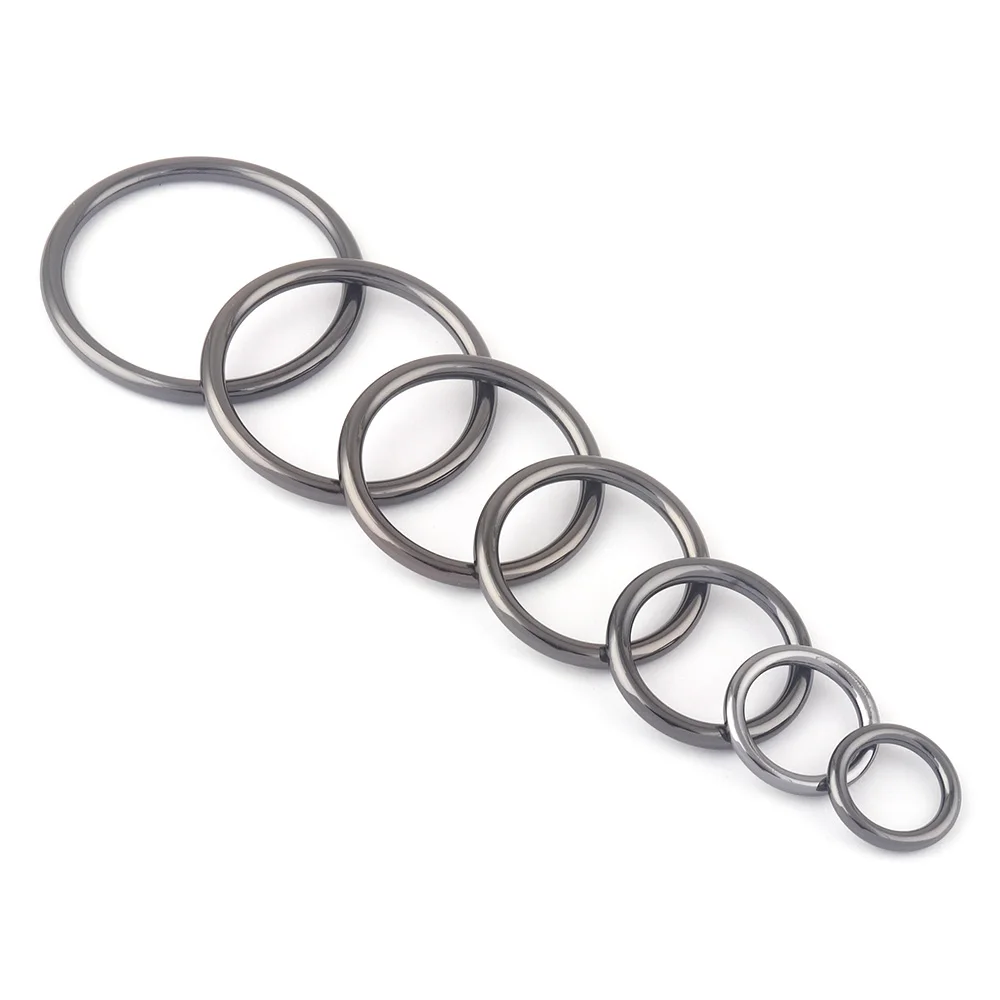 

15-45mm Gunmetal Metal O Rings Welded Loops Round Strap Ring Buckle,Bag Handle Handbag Purse Clasp Hardware Supplies Leather DIY