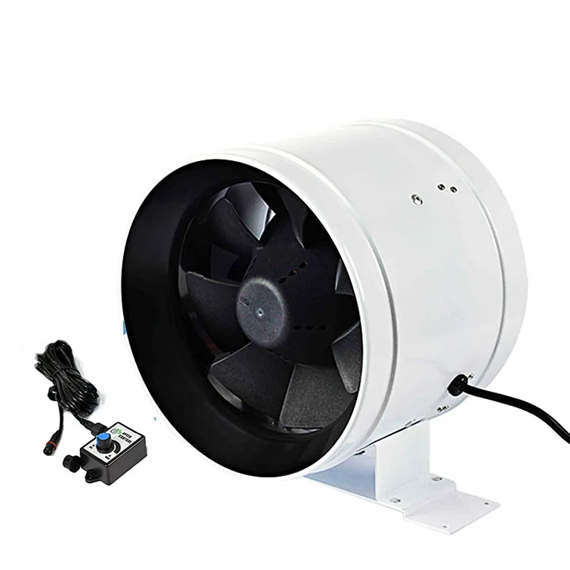 10 Inch 150W Exhaust Fan Variable Frequency Circular Duct Fan Greenhouse planting Kitchen Air Exchange Fan