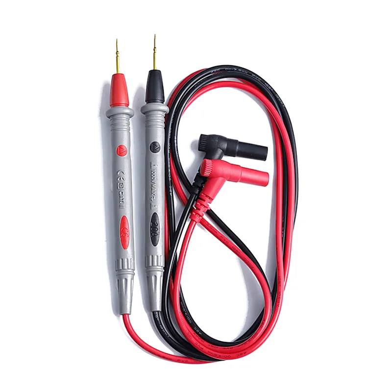 10A 20A Digital Multimeter probe Soft silicone wire Needle tip Universal test leads with Alligator clip a pair