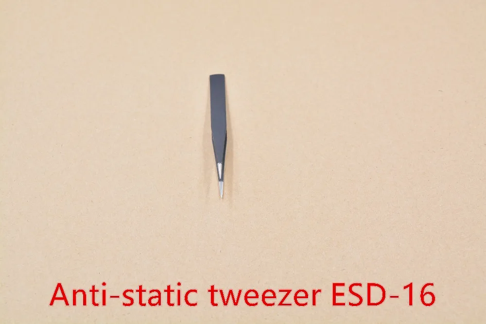 ESD-10 11 12 13 14 15 stainless steel anti-static tweezer teardown electronic maintenance tool  tweezers clamping 1pcs