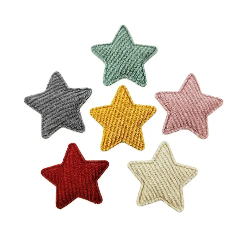 100Pcs/LOT Multi Style Star Crown Heart Padded Appliques For DIY Headwear Hair Clips Decor Clothes Hat Shoes Patches Accessories