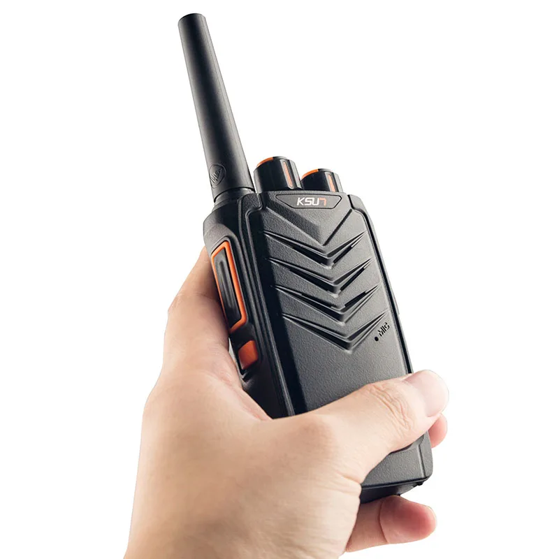 KSUN X30TFSI Walkie Talkie portátil, 5W, 6km, UHF, Transceptor 400-470MHZ, Intercomunicador de rádio bidirecional