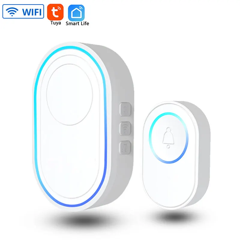 Tuya สมาร์ท Wifi ไร้สาย433MHz ไร้สาย Frequenc 5ปริมาณระดับ58เพลงจำนวน Home Security Alarm System สีขาวชุด