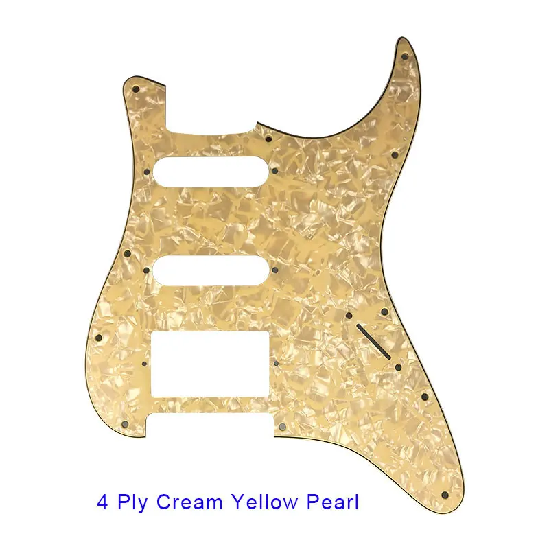 Gitar parçaları abd \\ meksika Fd Strat 11 delik HSS PAF Humbucker gitar Pickguard hiçbir kontrol deliği Scratch plaka